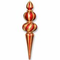 Queens Of Christmas ORN-OVS-48-RE-GO 48 in. Oversized Shatterproof Finial Ornament Red & Gold ORN-OVS-48-RE/GO